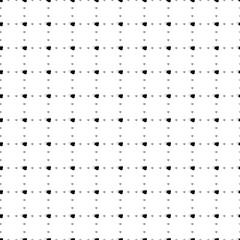 Square seamless background pattern from black mask symbols are different sizes and opacity. The pattern is evenly filled. Vector illustration on white background