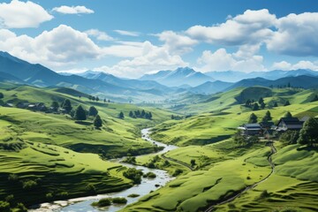 Fototapeta premium Peaceful nature landscape