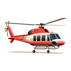 helicopter flat illustration