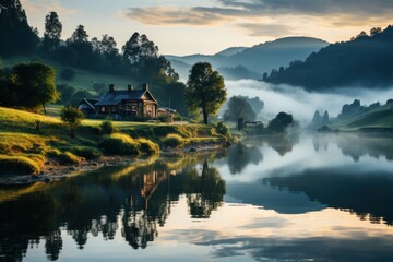 Obraz premium Peaceful nature landscape