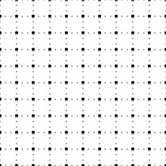 Square seamless background pattern from geometric shapes are different sizes and opacity. The pattern is evenly filled with small black tooth symbols. Vector illustration on white background