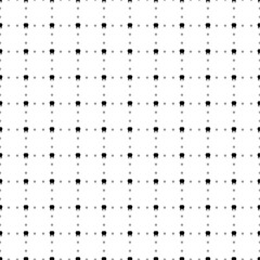 Square seamless background pattern from geometric shapes are different sizes and opacity. The pattern is evenly filled with small black tooth symbols. Vector illustration on white background