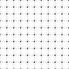 Square seamless background pattern from black washing hands symbols are different sizes and opacity. The pattern is evenly filled. Vector illustration on white background