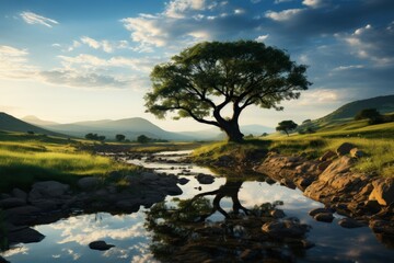 Peaceful nature landscape