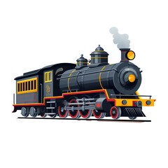 Fototapeta na wymiar locomotive flat illustration
