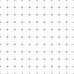 Square seamless background pattern from black rugby symbols are different sizes and opacity. The pattern is evenly filled. Vector illustration on white background