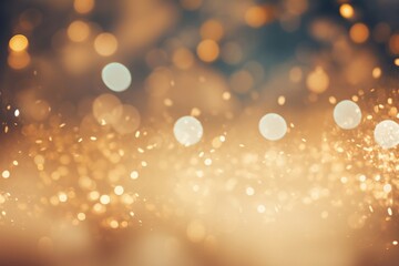 A mesmerizing bokeh abstract background, where glittering lights shine through subtle vintage-colored blurs. Created with generative AI tools