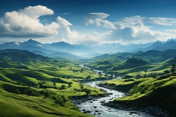 Fototapeta premium Peaceful nature landscape