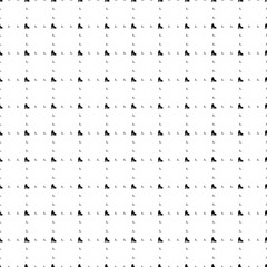 Square seamless background pattern from black womens ice skates are different sizes and opacity. The pattern is evenly filled. Vector illustration on white background
