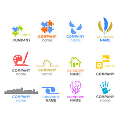 Company logo designs. Abstract business company logo.
Set of abstract designs isolated on white suitable for a company logo, icon or symbol.