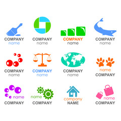 Company logo designs. Abstract business company logo.
Set of abstract designs isolated on white suitable for a company logo, icon or symbol.