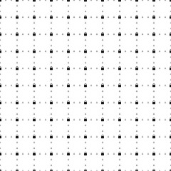 Square seamless background pattern from black padlock symbols are different sizes and opacity. The pattern is evenly filled. Vector illustration on white background