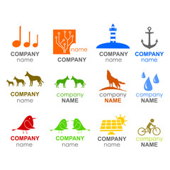 Company logo designs. Abstract business company logo.
Set of abstract designs isolated on white suitable for a company logo, icon or symbol.