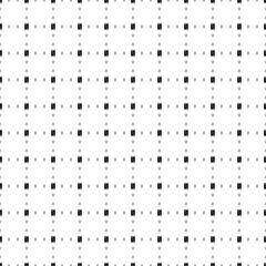 Square seamless background pattern from black Three of diamonds playing cards are different sizes and opacity. The pattern is evenly filled. Vector illustration on white background