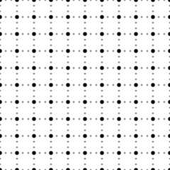 Fototapeta na wymiar Square seamless background pattern from geometric shapes are different sizes and opacity. The pattern is evenly filled with small black octagon symbols. Vector illustration on white background