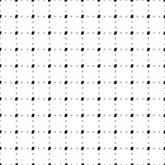Square seamless background pattern from black parallelogram symbols are different sizes and opacity. The pattern is evenly filled. Vector illustration on white background