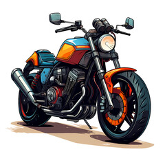 motorbike flat illustration