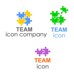 Abstract business company logo. 
Teamwork, Social Media Logotype idea. People connect. 