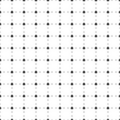 Square seamless background pattern from black reception bell symbols are different sizes and opacity. The pattern is evenly filled. Vector illustration on white background