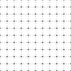 Square seamless background pattern from geometric shapes are different sizes and opacity. The pattern is evenly filled with small black elephants. Vector illustration on white background