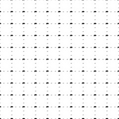 Square seamless background pattern from geometric shapes are different sizes and opacity. The pattern is evenly filled with small black rhino symbols. Vector illustration on white background