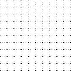 Square seamless background pattern from geometric shapes are different sizes and opacity. The pattern is evenly filled with small black bear symbols. Vector illustration on white background