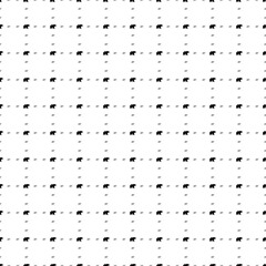 Square seamless background pattern from black bear icons are different sizes and opacity. The pattern is evenly filled. Vector illustration on white background