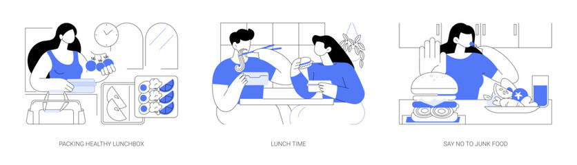 Healthy snack isolated cartoon vector illustrations se