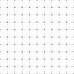 Square seamless background pattern from black multiply symbols are different sizes and opacity. The pattern is evenly filled. Vector illustration on white background
