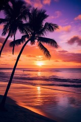 Fototapeta premium beautiful tropical landscape on the beaches of the Caribbean