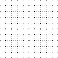 Square seamless background pattern from black squirrel symbols are different sizes and opacity. The pattern is evenly filled. Vector illustration on white background