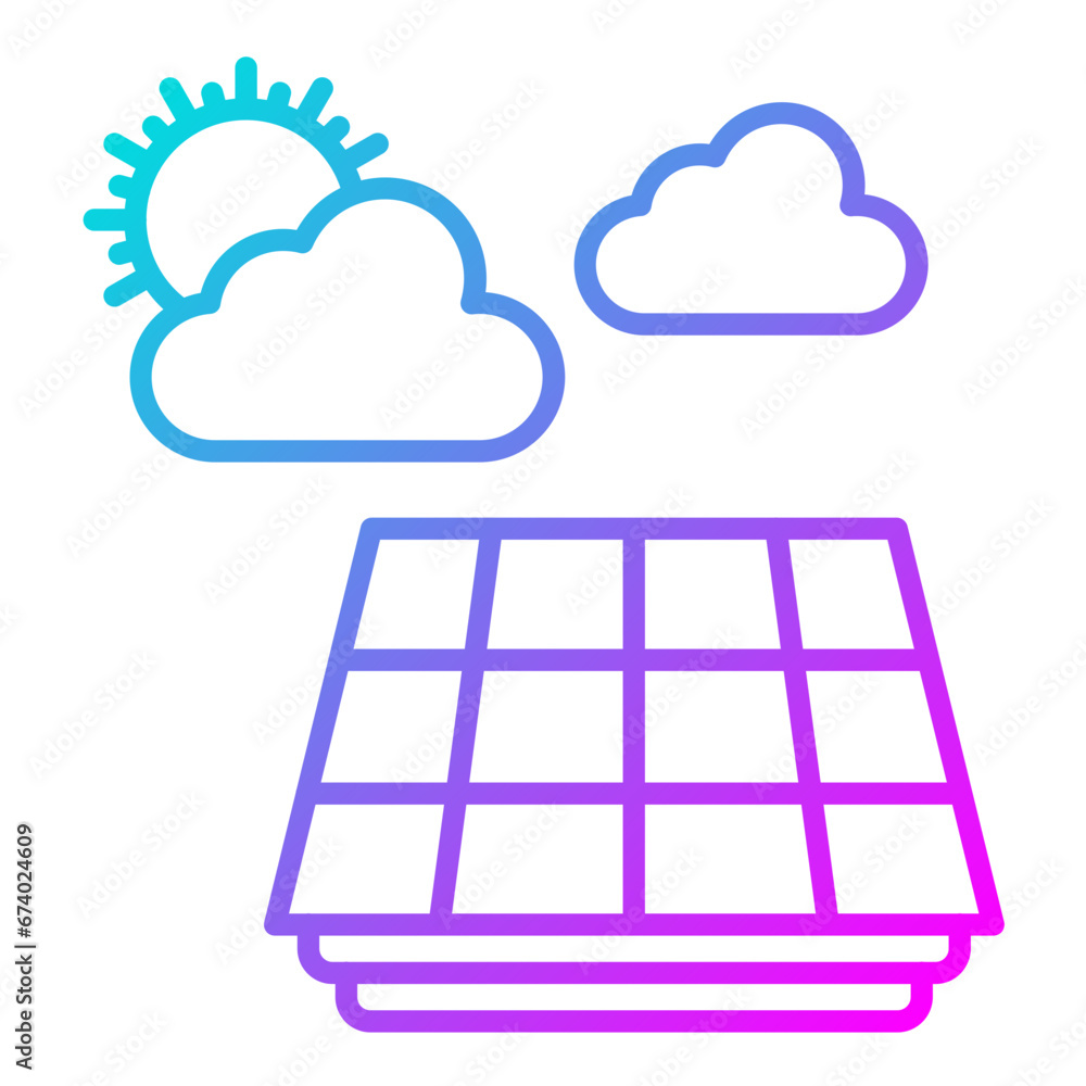 Sticker Solar Panel Icon