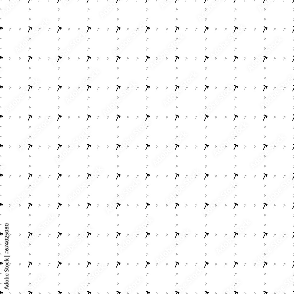 Poster square seamless background pattern from black axe symbols are different sizes and opacity. the patte