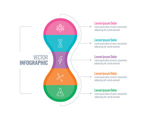 geometric infographic template. five steps information template. business infographic