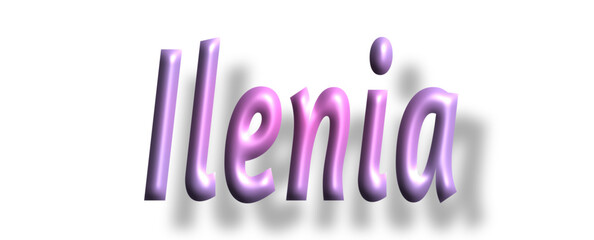 Ilenia - pink color - female name - ideal for websites, emails, presentations, greetings, banners, cards, books, t-shirt, sweatshirt, prints, cricut, silhouette,