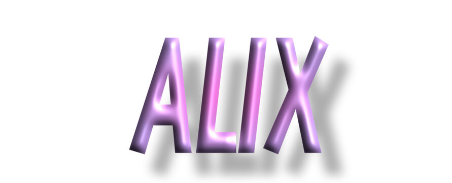 Alix - pink color - female name - ideal for websites, emails, presentations, greetings, banners, cards, books, t-shirt, sweatshirt, prints, cricut, silhouette,