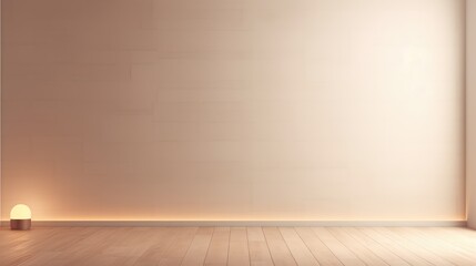 Naklejka premium Empty room with a wall - generative ai