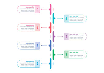 geometric infographic template. internet, web, magazine, annual report information template. infographic template for science, business, education world. seven steps infographic template