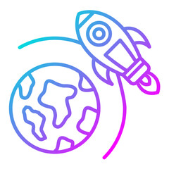 Rocket Earth Icon