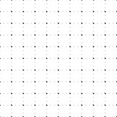 Square seamless background pattern from black bird symbols are different sizes and opacity. The pattern is evenly filled. Vector illustration on white background