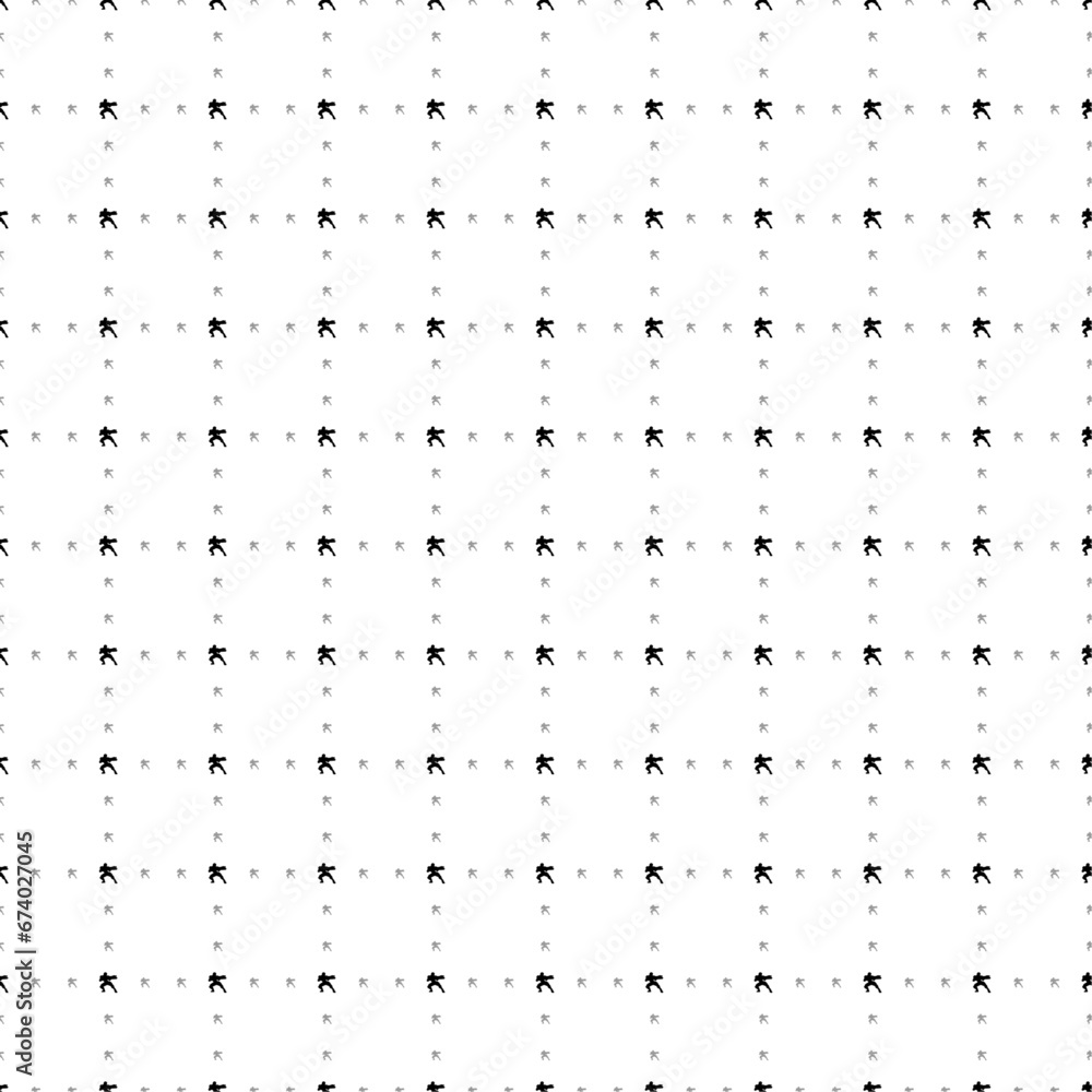 Poster square seamless background pattern from black combat robots are different sizes and opacity. the pat