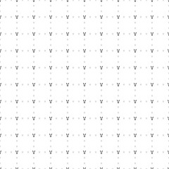 Square seamless background pattern from geometric shapes are different sizes and opacity. The pattern is evenly filled with small black hare's head symbols. Vector illustration on white background