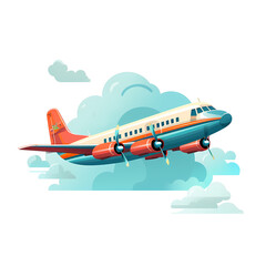 Obraz na płótnie Canvas Airplane flat illustration