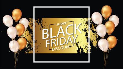 black Friday sale discounts golden background  Art & Illustration 