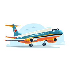 Obraz na płótnie Canvas Airplane flat illustration
