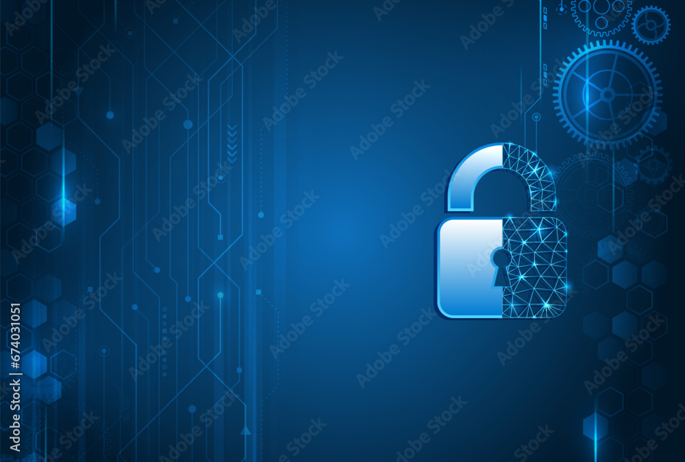 Aufkleber Hi-tech various background. Cyber security for business and internet projects. Vector illustration of data security services. Data protection, privacy, and internet security concept.