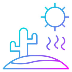 Fototapeta premium Desert Heat Icon