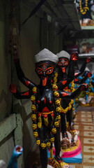 kali idol at kumartuli, kolkata