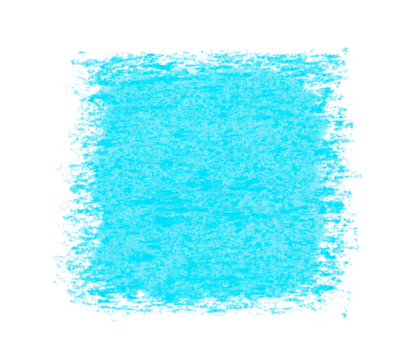 Hand painted blue square handdrawn with pastel crayon. Png clipart isolated on transparent background