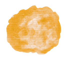 Hand painted watercolor blob on textured paper. Png clipart isolated on transparent background